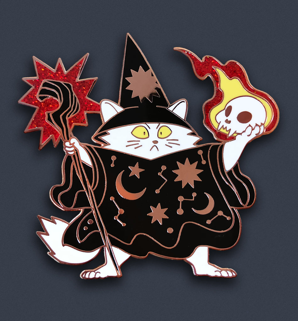 Magic Cat Pin original enamel pins by jed henry – Ukiyo-e Heroes Portfolio