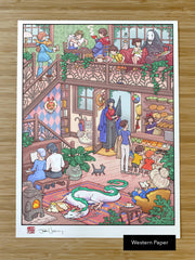 'Cozy Café' Giclée Print