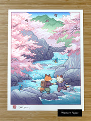Fox and Cat, Sakura Hike