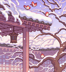 Fox and Cat, Green Tea in Winter