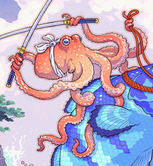'Octopus Samurai of the Pearl Sea' Giclée Print