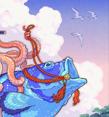 'Octopus Samurai of the Pearl Sea' Giclée Print