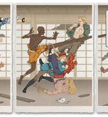 'Battle in the Bath House' Giclée Print