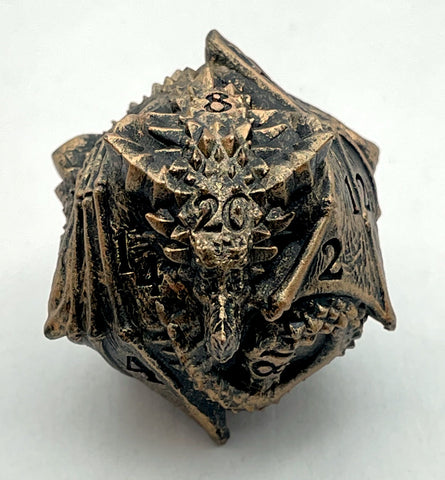 Dragon D20 Dice, Bronze