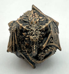 Dragon D20 Dice, Bronze